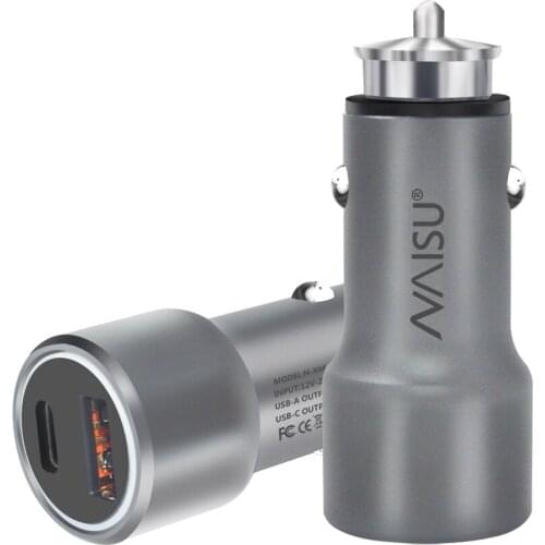 2021 New shape 54W USB Car Charger Fast Charging Type C QC PD3.0 Mobile Phone Charger Adapter For iPhone Xiaomi Samsung Huawei