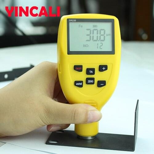 Fast Shipping Portable Digital Coating Thickness Gauge Tester DR220 Paint Film Coating Thickness Meter Wide Range 0-2000um