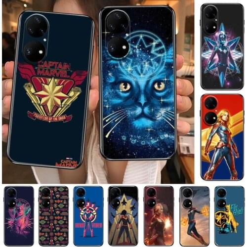 Marvel caption marvel Phone Case For Huawei p50 P40 p30 P20 10 9 8 Lite E Pro Plus Black Etui Coque Painting Hoesjes comic fas