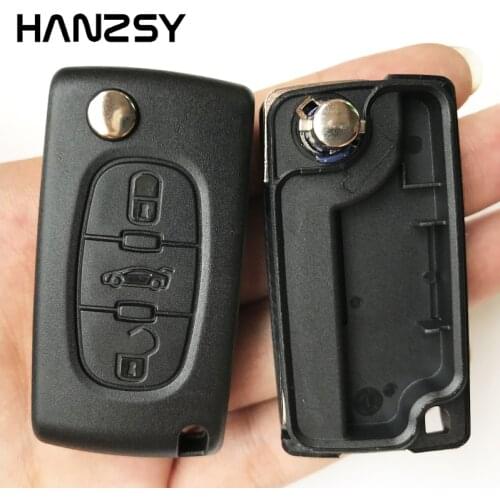 3 button Car Remote key Cover Case For PEUGEOT 407 308 607 307 Replacement Flip Folding key shell Fob CE0523 HU83/VA2 Blade