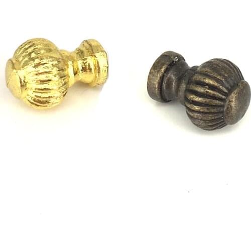 DIA 14mm Classic Small Drawer Pulls Cabinet Knobs Handles Wooden Case Drawer Knob Mini Pulls Gold/Bronze