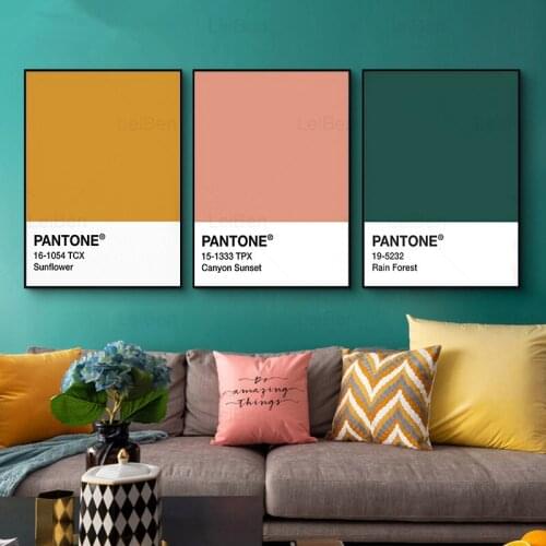 Home Decor Bedroom Simple Canvas Painting On The Wall Pink Yellow Green Nordic Modern Wall Art Poster Modular Picture Unfriend