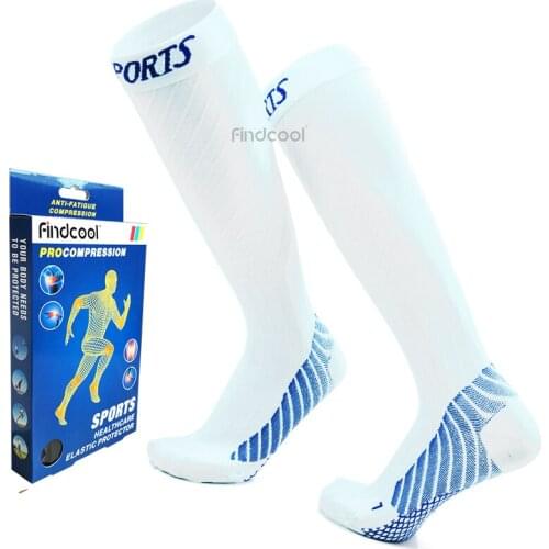Findcool Unisex Sports Socks Running Marathon Cycling Climbing Fitness Long Compression Breathable Basketball Socks Stockings