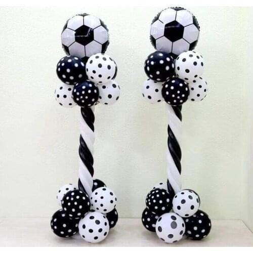 Football Soccer Balloon Column Football Theme Party Latex Foil Helium Air Ballon Boys Birthday Games Toys Event Party Supplies