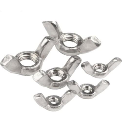 DIN315 M3 M4 M5 M6 M8 m10 304 Stainless Steel Hand Tighten Nut Butterfly Nut Ingot Wing nut Nuts