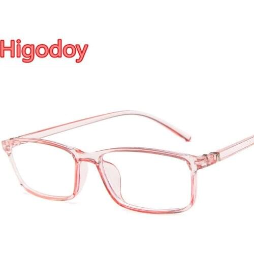 Higodoy Fashion Square Plastic Spectacle glasses frame Vintage Clear Lens Eyeglasses Men Women Computer Eyeglasses Frame