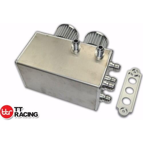 HONDA_OT_6_SI - TT Racing Oil Catch Can Breather Tank Black For Honda Civic Integra EK EG DC Chrome