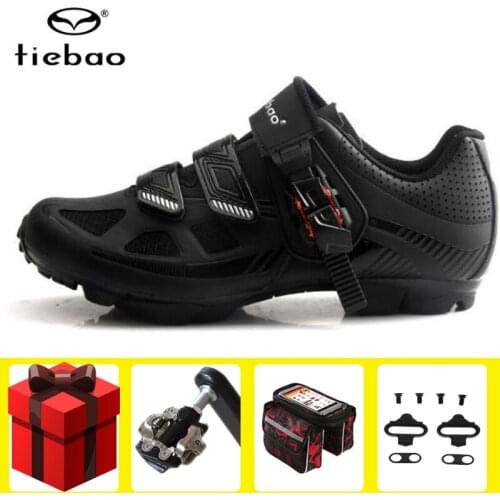 Tiebao cycling shoes sapatilha ciclismo mtb men sneakers women bicycle SPD pedals set Self-locking mountain bike riding shoes