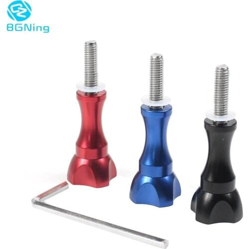 CNC Aluminum Long Thumb Knob Screw Adjustable for GoPro Hero 8 Max 7 6 5 Sjcam Yi 4K EKEN Action Sports Camera Diving Accessory