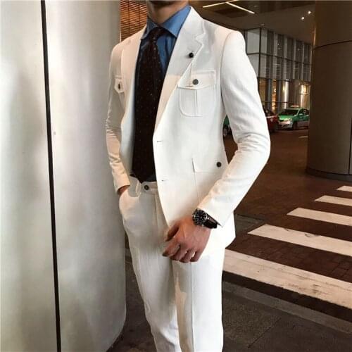 New 2019 Mens clothing fashion hair stylist Work clothes Fine casual Suit plus size stage Singer costumes
