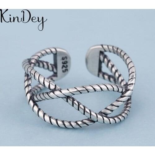 New Hot Gothic Cross Lines Rings For Women Wedding Rings Ladies Accessories Fashion Charm Jewelry Wholesale 2021