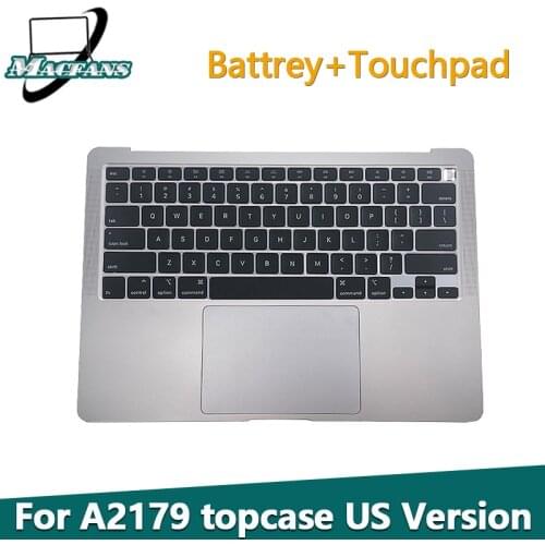Original New A2179 Topcase For Macbook Air 13" A2179 Complete Top Case Cover With US keyboard and Battery 2020 year Sliver/Gray