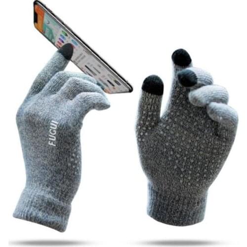 Hot Sale Winter Outdoor Sports Running Glove Warm Touch Screen Gym Fitness Full Finger Gloves For Men Women Knitted Magic Gloves