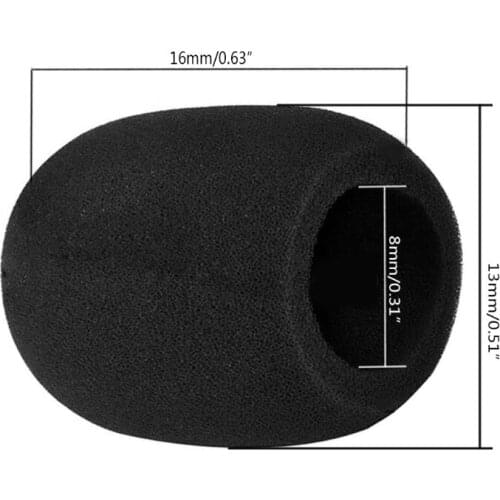 5X Round Ball Lavalier Microphone Foam Windscreen Sponge Windshields 6mm Opening QX2B