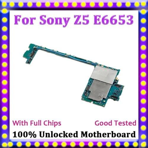 TDHHX 100% Unlocked High Quality Motherboard Mainboard Logic Board For 32GB Sony Xperia Z5 E6653 With Single-SIM Motherboard