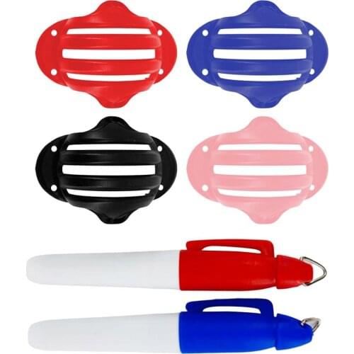 Golf Ball Line Liner Ball Marking Alignment Tool 2 Golf Ball Pens Easy Marking Drawing Clear Line Mark Golf Balls 3 Line Marker