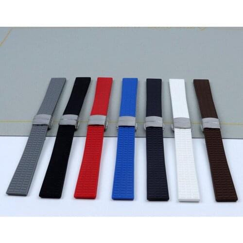 Top quality 18mm Silicone Rubber Watch band For Patek Aquanaut Philippe strap for 5164a 5167a-001 Watch band Butterfly buckle