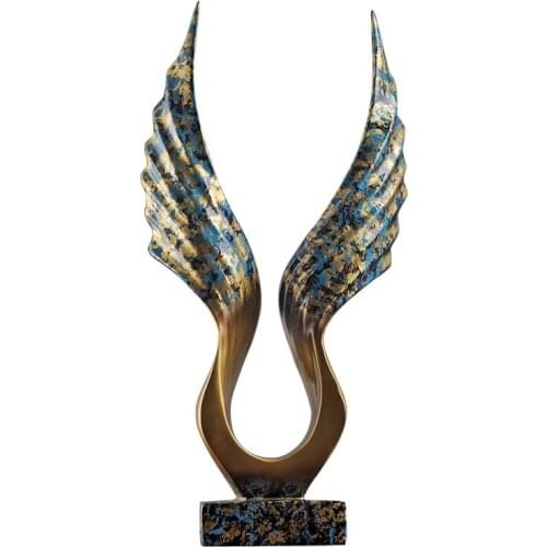 ABSTRACT MIRS WINGS FIGURINES RESIN ORNAMENTS CREATIVE WINGS STATUE RETRO DESKTOP CRAFTS ARTWORK HOME DECORATION R1649