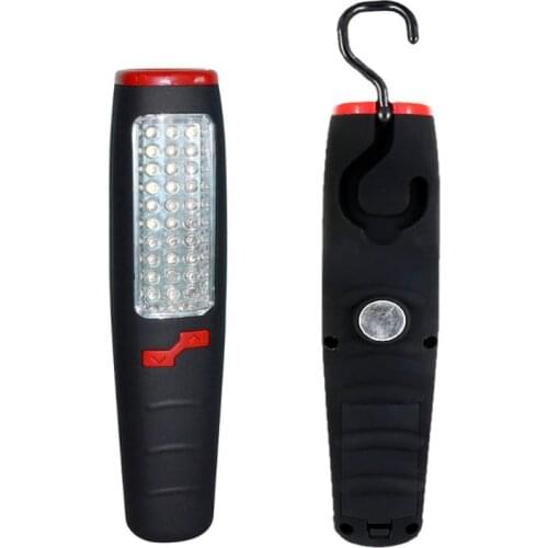 37LED Hand Work Light Outdoor Repair Camping Flashlight Emergency Inspection lamp Portable Electric Torch Hook Hanging Magnet