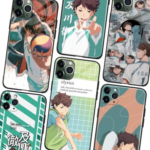 Tooru Oikawa Haikyuu!! Tempered Glass TPU Soft silicone Phone case For iPhone 6 6s 7 8 X Xr Xs 11 12 mini Pro Max cover shell