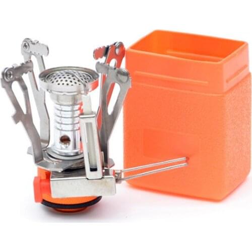 Outdoor Camping Portable Gas Stove Fold Integrated Mini Stove Multi Fuel Gas Burner Pulse Ignition Mini Cooker Picnic Tools