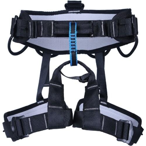 P118 Outdoor caving rappelling rock climbing high altitude comfort half body harness belt waist leggings safety belt CE certific