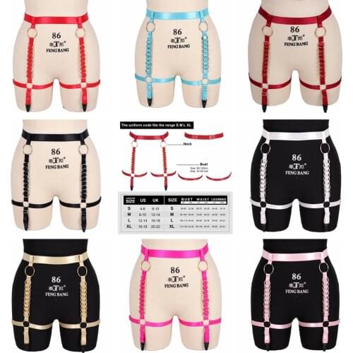Goth Womens Belt Body Suspender Strap Sexy Tight Bondage Harness Woman Elasticity Stockings Belt Leg Garter Sexy lingerie