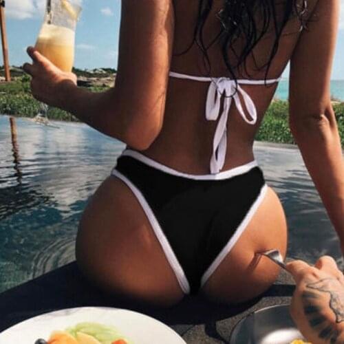 2018 New Sexy Retro Floral Print Women Swimwear Two Piece Swimsuit Shorts Push up Skirt Female Swim Dress Padded Bathing Suit