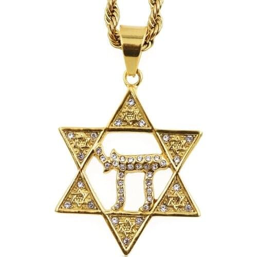 Necklace Jewish star of david Necklace Long Chain Womens Necklace Fashion