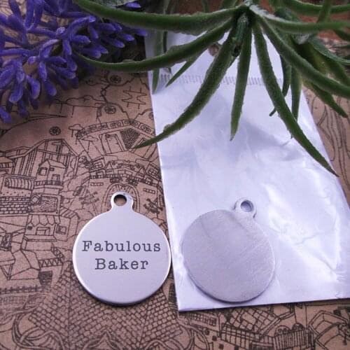 10pcs--"Fabulous Baker"stainless steel charms 5 styles for choosing DIY Charms for necklace bracelets