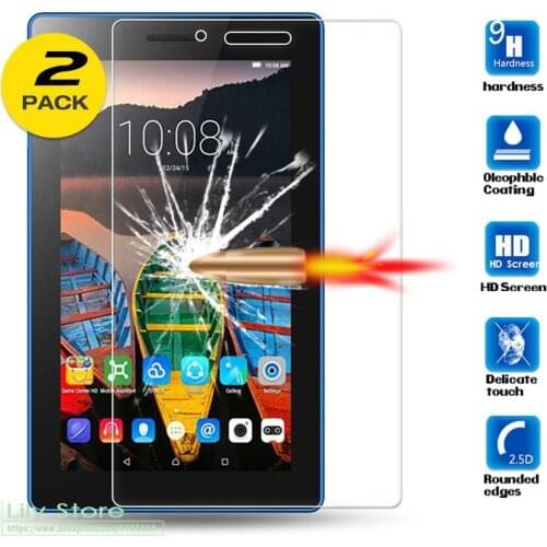 2 X GLASS Tempered Glass For Lenovo TAB3 A7-10 / Tab 3 Essential 7.0 / Tab3 7 Essential 710F 710I Tablet Screen Protector films