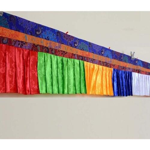 3 Meters long Wholesale Buddhist supplie Buddhism family Temple Embroidery wall Hanging table Altar Enclosing curtain draperies