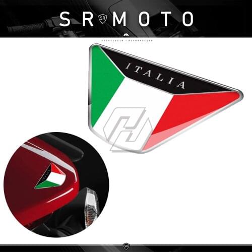 3D Resin Motorcycle Decal Italy Flag Sticker Car Tail Sticker