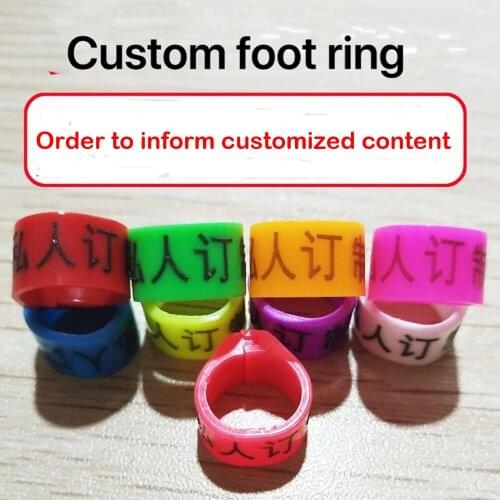 8mm Bird Dove Pigeon Plastic Leg Rings Custom Plastic Lettering Rings Red/Blue/Green/Yellow/White/Pink/Orange