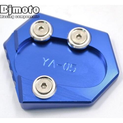 BJMOTO Motorcycle Parts Kickstand Foot Side Stand Enlarge Extension Pad Support Plate For Yamaha MT 09 FZ 09 MT-09 FZ-09 14-20