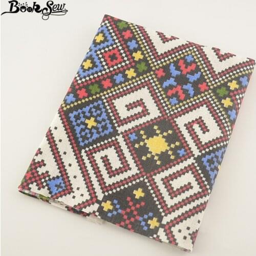 Booksew Cotton Linen Fabric Bohemia National Style Sewing Material Tissu Tablecloth Pillow Bag Curtain Cushion TableCloth Zakka