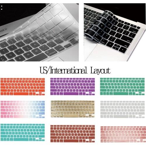 Keyboard Cover for Apple Macbook Air 11 A1370 A1465 Dustproof Waterproof Laptop Silicone Cover US Laptop Protector Film