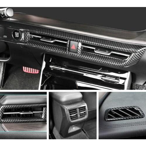 For Kia K5 Optima 2020 2021 Carbon Style A/C Air Outlet Vent Stickers Cover Trim Car Styling
