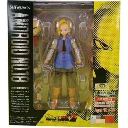 Dragon Ball Z Anime Figures Android NO.18 Lazuli Movable Figuarts Toys Model PVC Kuririn Action Figma Collection Brinquedos Doll