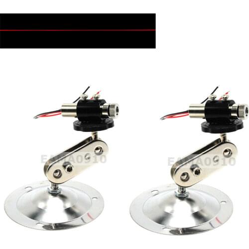 2pcs Focusable 650nm 5mW Line 3-5V Red Laser Diode Module 12x35mm w/ Holder Sink