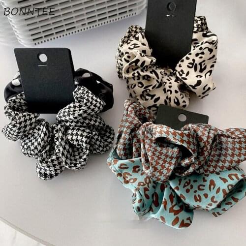 Headwear Women Korean Fashion Lovely Ponytail Holder Casual Temperament Plaid Student Retro Hair Accessories Daily New Decorate