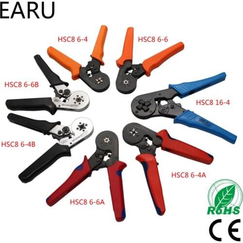 HSC8 6-4 HSC8 6-6 6-6A 6-6B 6-4A 6-4B 16-4 ADJUSTABLE CRIMPING PLIER AWG 0.25-6mm2 Pliers Hand Tools VE Terminals Ferramentas