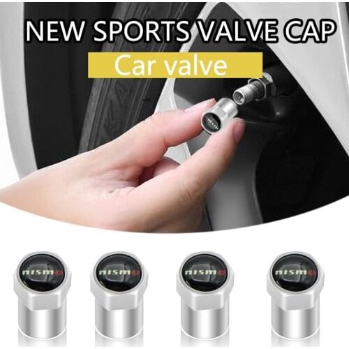 4pcs Wheel Tire Valve Caps Wheel Tire Parts Valve Stem Caps Cover For Nissans NISMO Tiida Teana Skyline Juke X-trail Almera