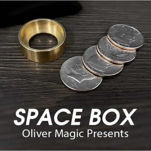 Space Box By Oliver Magic Gimmick Coin Magic Tricks Magician Box Close Up Magic Illusions Prop Money Visual Magic Effect Fun