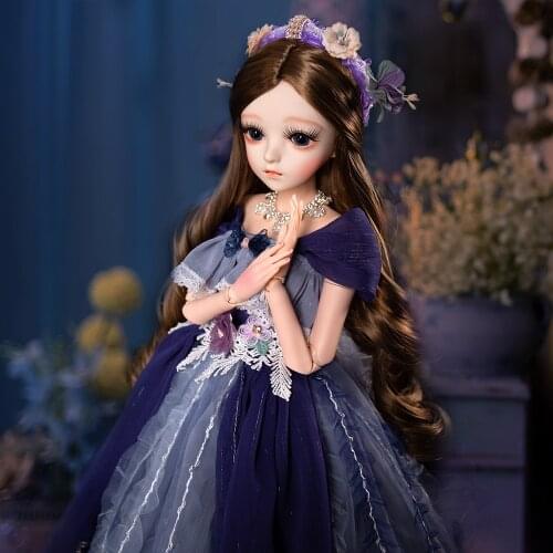 UCanaan 60CM Large BJD Doll 1/3 Ball Jointed Dolls With Palace Dress Wig Makeup Full Outfits Gift Toys For Girls