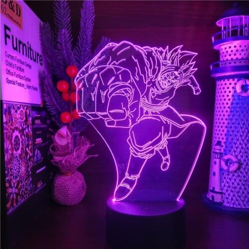 Dragon Ball Z Zamasu Black Goku 3D Night Lights Set Lamp Super Saiyan Son Goku Led Changing Xmas Gift Lighting DBZ Visual Led
