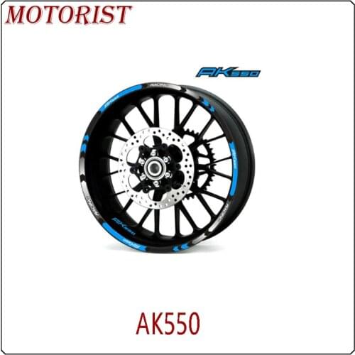 Motorcycle For KYMCO AK550 AK 550 15inch Thick Edge Outer Rim Sticker Stripe Wheel Decals Reflective waterproof Sticker