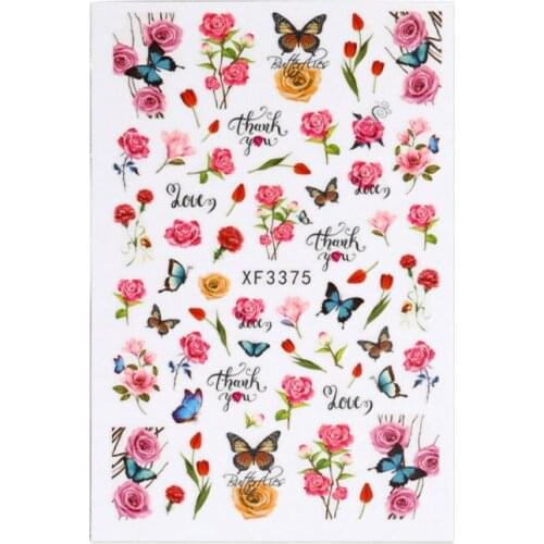 Nail Art Stickers Transferable Summer Flower For Nail Decorations Or Accessories