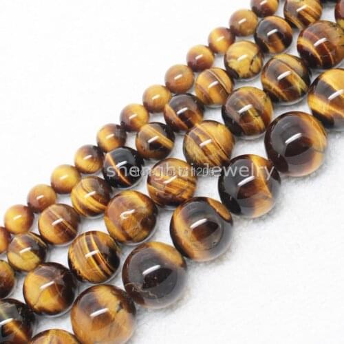 Wholesale Natural Yellow Tigers Eye Round 4,6,8,10,12,14,20mm Beads 15"/38cm,we provide mixed wholesale for all items