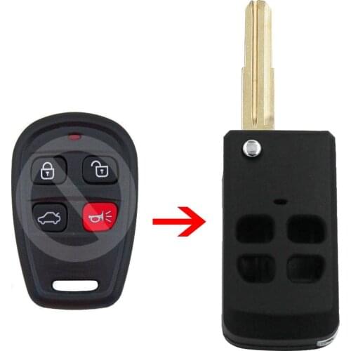 4 Button New Replacement Folding Flip Remote Key Case Shell Smart Car Key Housing Cover Fob For Kia Spectra 5 Sorento Amanti Rio